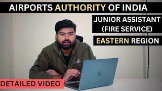 Recruitment of Junior Assistant (Fire Service) in AAI : Eastern Region  2024-25 | Complete Details