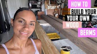 DIY WOOD BEAMS FOR MY TRAY  CEILING