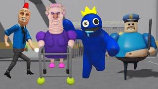 SPEED Run in 9 Scary Obby from Rainbow Friends, Grumpy Gran, Barry Prison, Siren Cop, Papa Pizza