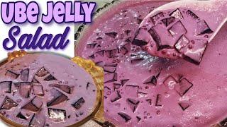 Ube Jelly Salad | Cheesy Ube Jelly Salad| Mommy Rheine