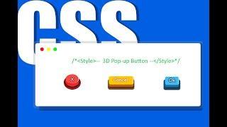 3D Pop up Button Pure Css