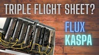 Triple Flight Sheet Mining Rig?| Kaspa Mining | Flux Mining | Nvidia & AMD