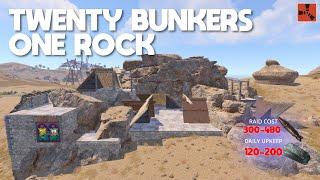 RUST - 300+ Rocket BUNKER CITY - New 2024 Rock Bunker Base Design