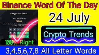 Binance Word Of The Day | Crypto Trends Theme | Crypto Wotd Theme