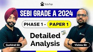 SEBI Grade A 2024 Phase 1 Paper 1 Detailed Analysis | SEBI 2024 Exam Level | SEBI 2024 Exam Review