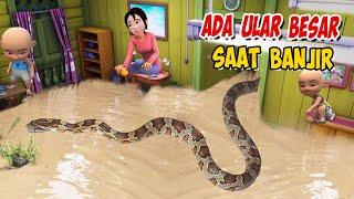 Ada Ular Besar saat Banjir di Rumah Upin ipin , ipin senang ! GTA Lucu