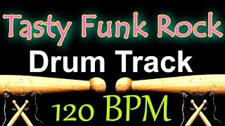 Tasty Funk Rock Drum Track 120 BPM, Instrumental Drum Beat for Bass Guitar  552