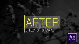 After Effects Tutorial: Clean & Professional lower third - #2