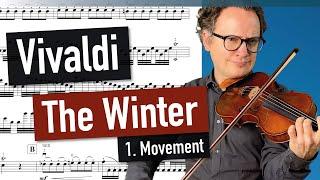 A. Vivaldi - Winter 1. Movement - The Four Seasons | violin sheet music | piano accompaniment