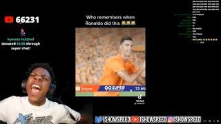 Ishowspeed reacts to Ronaldo Shopee advert (rages) 