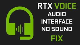 Nvidia RTX Voice XLR Audio Interface No Sound Fix