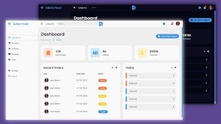 Responsive Admin Panel in HTML CSS & JavaScript | Dark/Light Theme