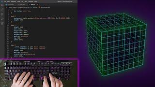 ASMR Programming - Spinning Cube - No Talking