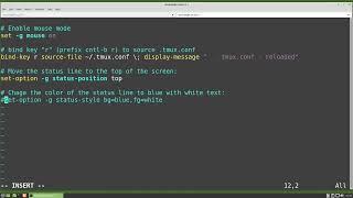 Linux Command Line (69) tmux pt3 .tmux.conf pt1