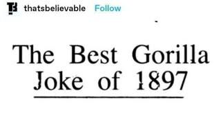The Best Gorilla Joke of 1897
