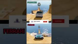 MEGA RAMP CHALLENGE BETWEEN FERRARI AND FORTUNER #gta5 #shorts #singhgamers