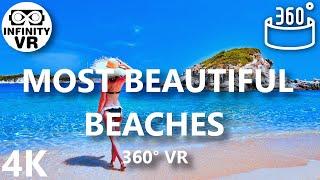 Most Beautiful Beaches in 360 VR  - Virtual City Trip (4K Stereoscopic)