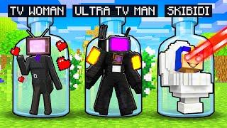 PRESO em UMA GARRAFA como ULTRA TV MAN no Minecraft!!