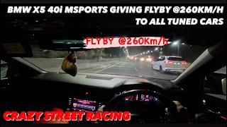 Bmw X5 40i Msports Giving Flyby @260km/h To All Tuned Cars | Vrs 245 , Mk3  ,BMW Crazy Street Racing