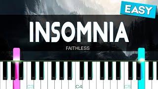 Insomnia - Faithless [Easy Piano Tutorial] | SHEET MUSIC + MIDI 