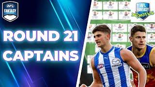 Round 21 Captains | AFL Fantasy 2024