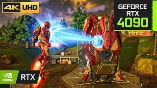 Fortnite IRON MAN UPDATE GAMEPLAY on RTX 4090...  ( 4K Ultra Graphics RTX ON )