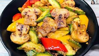 Healthy Sauteed Zucchini Mushroom Recipe | Keto Mushroom Zucchini Recipe for Weight Loss