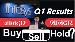 Infosys q 1 results | जानदार शानदार | Buy sell hold?