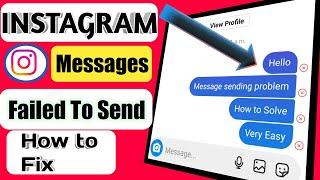 How to Fix Instagram message not send problem || instagram message not sending problem fix |