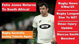 Rugby News: Rugby Australia Lose More Talents. Felix Jones Returns To Rassie Erasmus. England Lineup