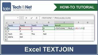 How to use the TEXTJOIN function in Excel