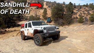 Jeep Gladiator gets stuck in the sand