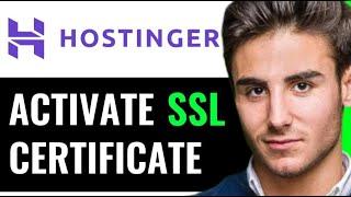ACTIVATE AN SSL CERTIFICATE ON YOUR DOMAIN IN HOSTINGER