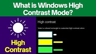 What is Windows High Contrast Mode?
