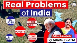 How to Solve 3 Biggest Problem of Indian Economy? Trade Deficit, Poverty & Recession | UPSC GS3