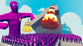 200x PURPLEGUY vs 4x EVERY GOD - Totally Accurate Battle Simulator TABS