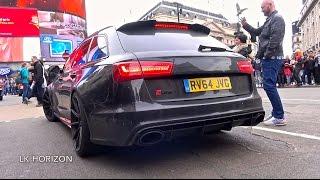LOUD Audi RS6 w/Miltek Straight Pipes Exhaust | Insane Redline Revs + C63 Burnout!