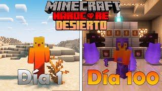 SOBREVIVÍ 100 Días en un DESIERTO INFINITO en Minecraft HARDCORE... Esto es lo que paso