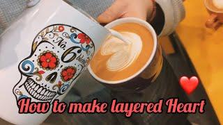 How to make a Heart Latte Art (Layered) 결 하트 라떼아트 배우기, 호주 바리스타 조이가 알려줄게요️