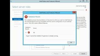 Hyper-V cannot be installed A hypervisor is already running resolve error