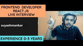 React.js Interview | Frontend Developer Interview | 0-3 Years | Javascript | React.js mock Interview