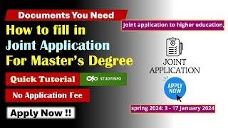 How to Fill Joint Application Form For Finnish Universities | Study in Finland - 2024 | Master's |
