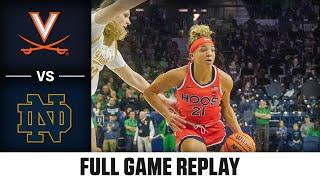 Virginia vs. Notre Dame Full Game Replay | 2024-25 ACC Women's Basketball