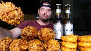 ASMR FRIED CHICKEN AND BEER MUKBANG | DAVE KAY ASMR