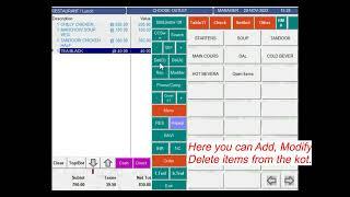 How to Modify KOT from IDS Point Of Sale Touch Screen Mode