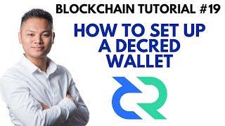 Blockchain Tutorial #19 - How To Setup A Decred Wallet