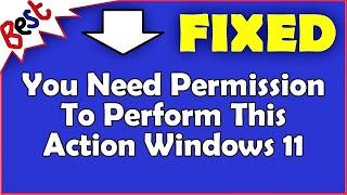 You Need Permission To Perform This Action Windows 11