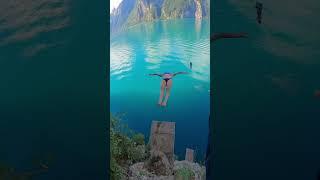 The most STUNNING CLIFF JUMPING spot that I can’t tell you about #cliffjumping #diving
