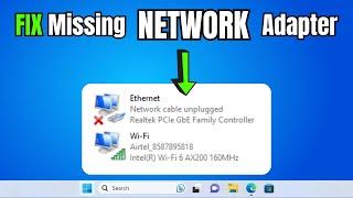 How to FIX Any Missing NETWORK ADAPTER in Windows 11 (BEST FIX)