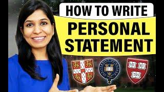 PERSONAL STATEMENT FOR STUDY ABROAD |  Explained with examples